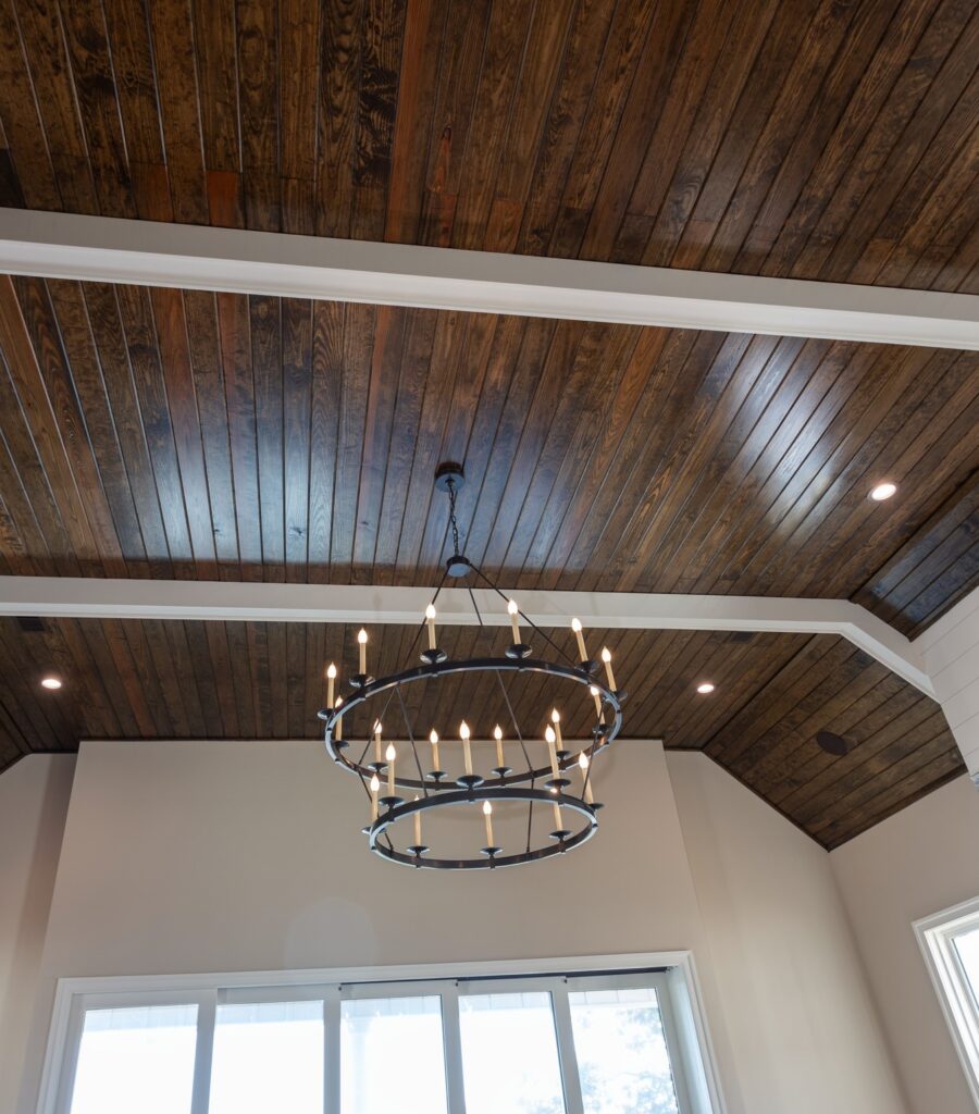 Wood ceilings and custom hoods