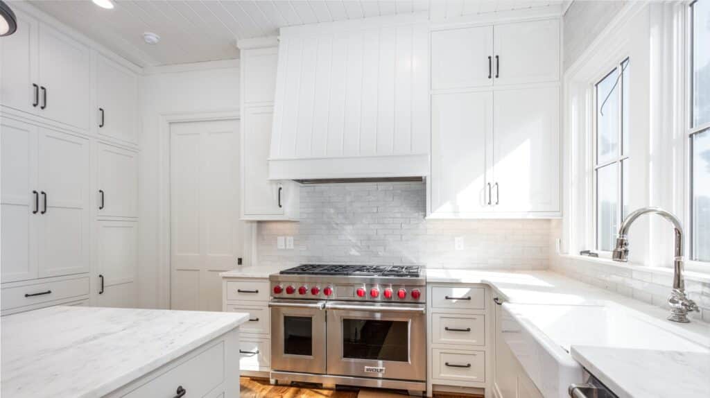 Wood ceilings and custom hoods